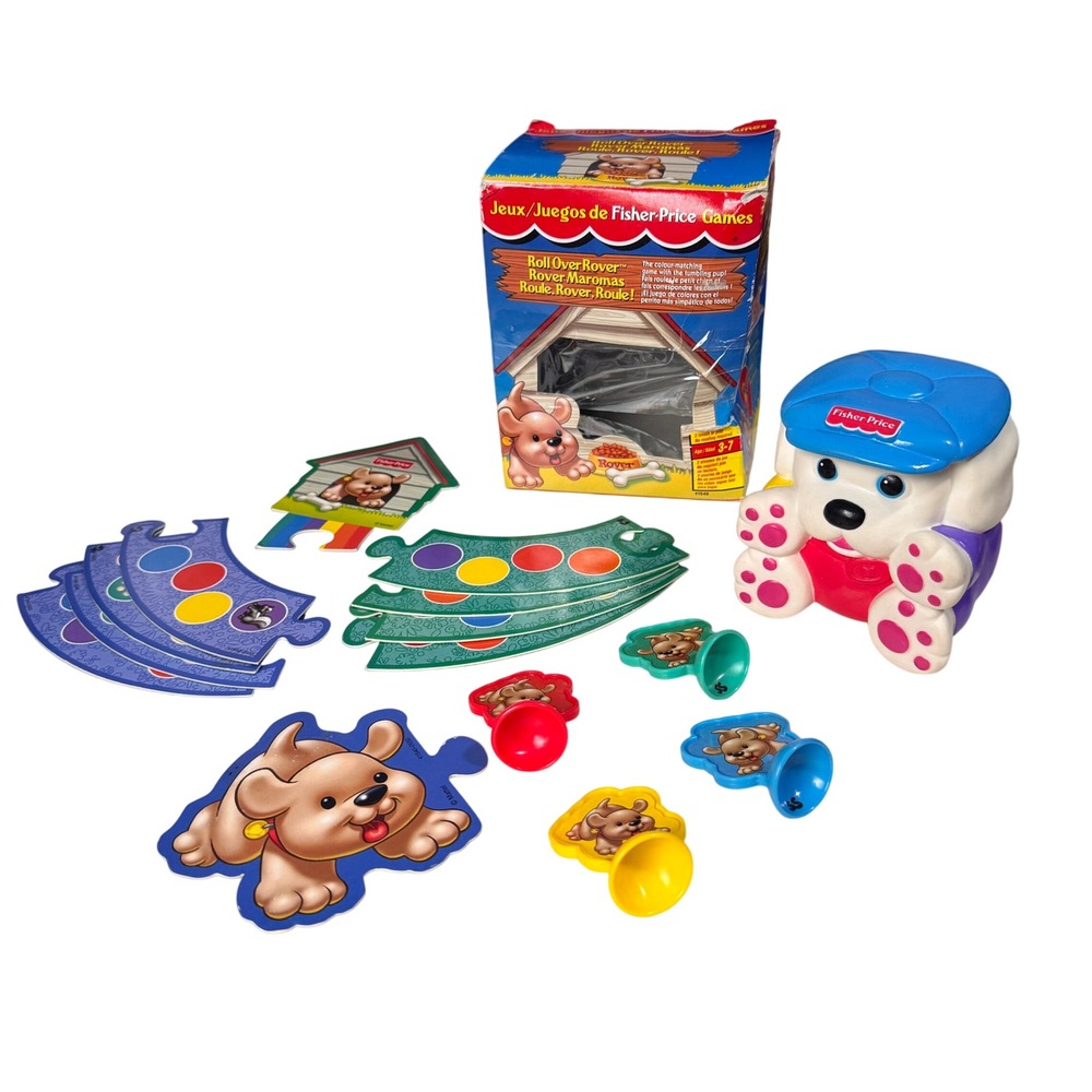 Fisher-Price Roll Over Rover Color Matching Game 41540 Vintage 2001 Puppy Toy